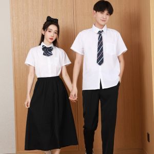 ali9 Graduation Class Uniform Set High School Student Preppy Style Autumn School Uniform White Shirt Long Skirt Korean Junior High School Female Choral Performance