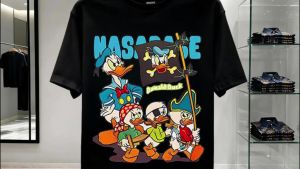 ✅ [Cod] High quality 100% cotton mens T-shirt Donald Duck classic retro printing loose and breathable . C