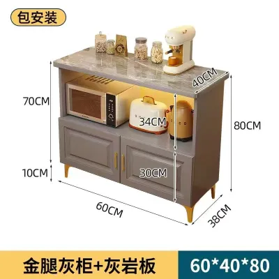 Island Counter Table Movable Kitchen Island Table Portable Kitchen Table For Kitchen Kitchen island table Movable Kitchen Shelf Cabinet Kitchen Trolley Island Solid Wood and Thickened Environmentally Friendly Paint-Free Board 17 dian