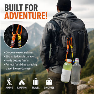 Portable Water Bottle Clip Hiking Carabiner Lightweight Secure Water Bottle Holder Camping Travel Sports Outdoor Gear