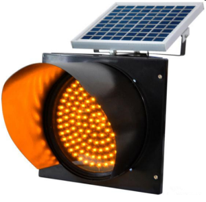 Solar LED Traffic Light High Brightness LED Blinker Lights 300mm street roads ramps school highway