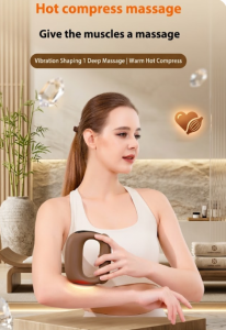 Body Massager with Hot Compress & Vibration Hands-Free Muscle Relaxer Strap for Back Waist Abdomen Legs Pain Relief