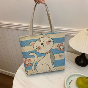 Túi Tote vải Canvas thời trang mới dung tích lớn thêu hai mặt túi đeo vai túi lớn đa năng nhiều mẫu lựa chọn LX395