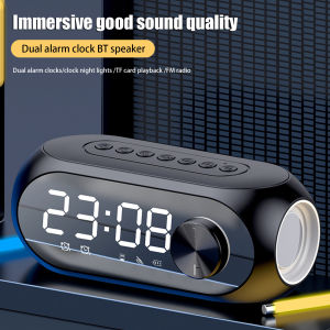 Portable Stereo Sound Box 1200mAh Radio FM Music Player Rechargeable Heavy Subwoofer BT Speaker for Party Outdoor Travel