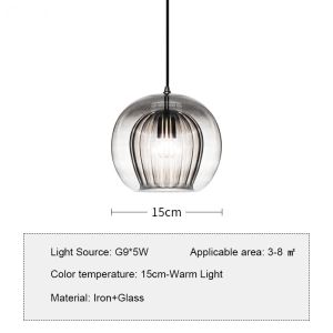Modern malist Restaurant Pendant Light Dining Table Bedside Home Creative Personalized Dining Room Glass Industrial Wind Loft Stair Light