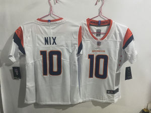 10 # Nix Denver Broncos NFL Embroidered Football Jersey Third Generation American Style Wholesale for Adults Children and Women