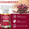 Organic Cranberry Extract Supplement, Supports Urinary Tract Health and Bladder Health, Antioxidant, 120 Capsules. 