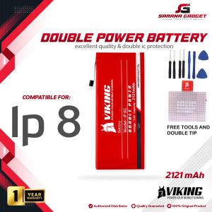 Baterai VIKING Double Power Apple Iphone 8 8G Batre Batrai Battery Handphone HP Dual