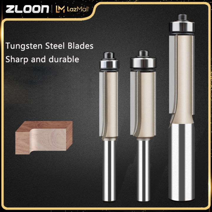 Zloon Flush Trim Router Bits for Wood 1/2 1/4 Shank Woodworking Tools