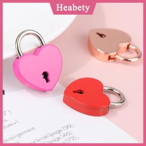 Heabety Ổ khóa hình trái tim ổ khóa kim loại hành lý có khóa cho hộp trang sức sổ nhật ký