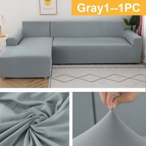 1/2/3/4 Seater Sofa Cover Solid Colors Stretch Cushion Cover Living Room Universal Slipcover Sarung Kusyen Seat Cover