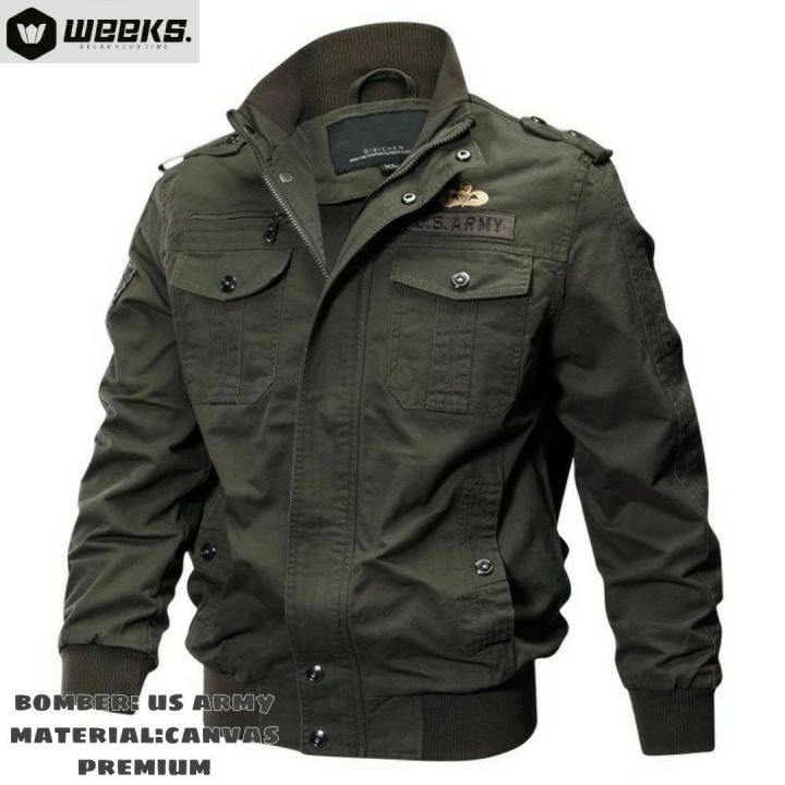 MYSAH (COD) Jaket Bomber Us Army Jaket Pria Dewasa Jaket