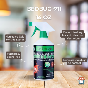 BEDBUG911 | BEDBUG SPRAY 16 OZ | BEDBUG & DUSTMITE EXTERMINATOR SPRAY