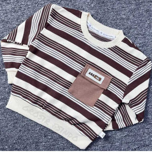 Sweater Anak Fashion Korean/ Sweater Anak Motif Strip Jaket Anak Laki Laki SW2/ Baju lengan Panjang Anak