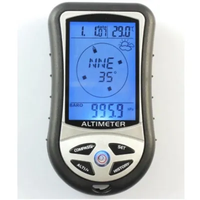 Digital 8 in1 LCD Kompas Compass Altimeter Barometer Thermo Weather Forecasts