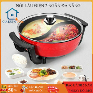 Nồi lẩu điện đa năng 2 ngăn nồi lẩu uyên ương chống dính cao cấp thế hệ mới làm nóng nhanh với công suất 1360W cùng 5 mức chỉnh nhiệt. Bảo hành 2 năm lỗi 7 ngày đổi mới