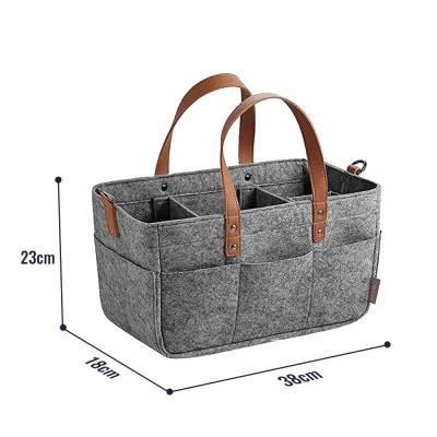 Portable Baby Basket Newborn Organizer Diaper Bag Nursery Storage Caddy Car Bag