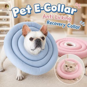 Soft Adjustable Waterproof Pet Elizabeth Collar Anti Licking Recovery E Collar For Cats Dogs Protective Neck Cone