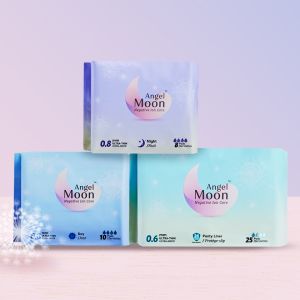 Angel Moon Anion Pads Tuala Wanita (Pantyliner Pad) / 天然负离子防菌卫生棉 (护垫) - 11 Packs 185mm. Exp: 07/2027 + Free Gift