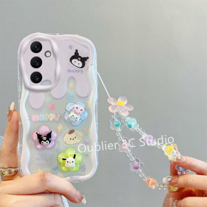 Ốp Lưng Samsung Galaxy A24 A34 A54 A04s A13 A23 A33 A53 LTE 5G 4G Vỏ điện thoại thiết kế mới Búp Bê 3D hoa hoạt hình thỏ chó kuromi silicon vỏ mềm có vòng đeo tay Case 2023