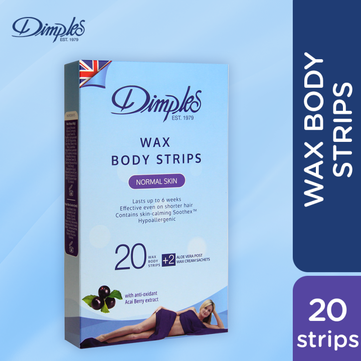 Dimples 20 Wax Body Strips Normal Skin Lazada PH