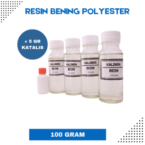 Resin Bening 100 GR + 5 GR Katalis Tipe Polyester