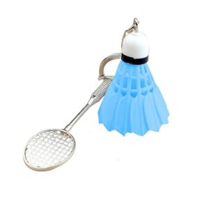 Sáng Tạo VỢT CẦU LÔNG Keychain hợp kim móc treo chìa khóa phụ kiện cho những người đam mê thể thao và sử dụng hàng ngày thời trang