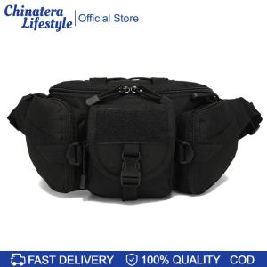 Multipurpose Fishing Pouch Nylon Portable Fishing Tackle Waist Bag Waterproof Large Capacity for Camping Hiking Traveling Running