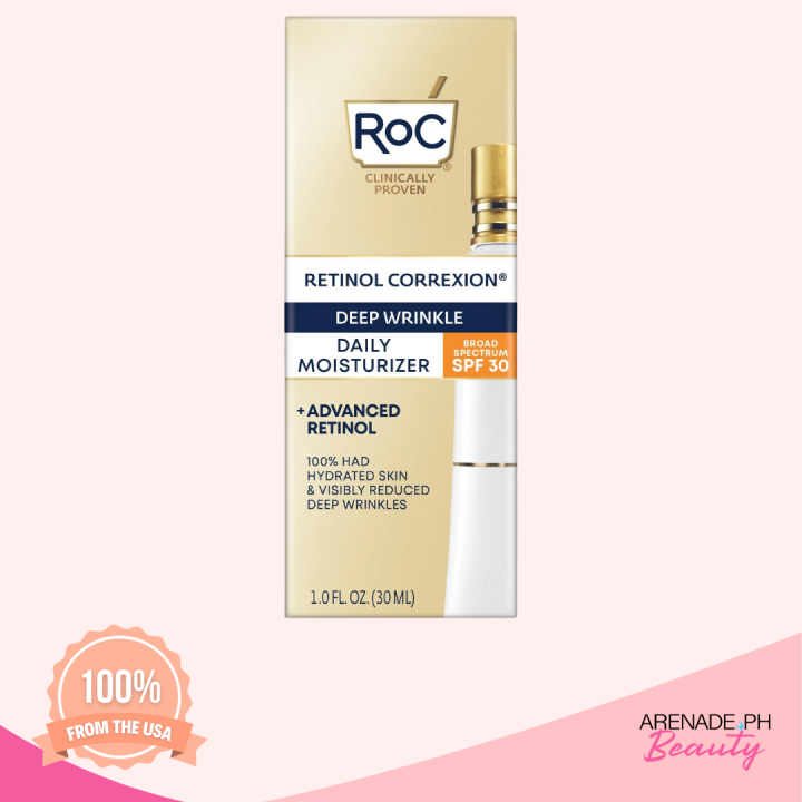 RoC Retinol Correxion Deep Wrinkle Moisturizer with Sunscreen SPF 30, 1 ...