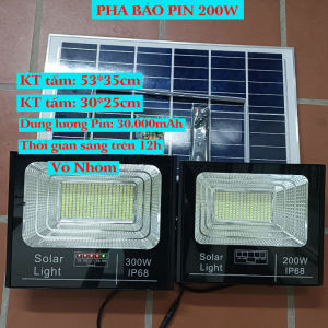 Đèn Led Năng Lượng Mặt Trời 200W  Chip led 5730 Vỏ nhôm Độ bền hơn 10 năm