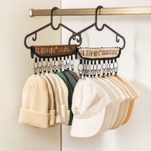 GIGBM Portable Baseball Hat Organizer Rack Foldable 10 Clips Peaked Cap Storage Holder Multifunctional Hanging Towel Hanger Clip for Travel
