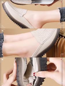 CODCasual Slip-On Soft Bottom Flat Shoes Womens Spring Summer 2025 New Style Outdoor Wear Anti-Slip Mom Casual Single Shoes