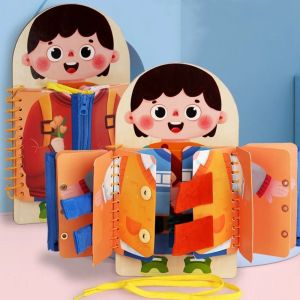 XUECHUANGYING Learn Dress Baby Busy Board Expanding Brain Thinking Educational Early Learning Toys Creative Smooth Surface 3D Activity Books Basic Life Skills