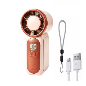 Mini Handheld Fan Rechargeable 100 Speed Levels LED Digital Display 350mAh USB Portable Electric Fan X688