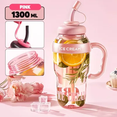 17KM Tumbler 750ML Hot and Cold 316 Stainless Steel Water Bottle with Handle&Straw Office