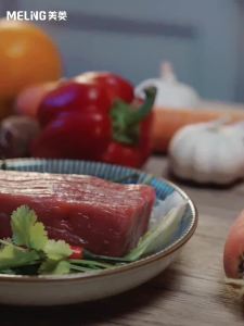 美菱绞肉机大容量家用多功能电动打碎肉馅机不锈钢小型料理搅拌机Pengisar daging meiri kapasiti besar mesin pengisian daging cincang elektrik pelbagai fungsi isi rumah pengadun memasak kecil keluli tahan karat