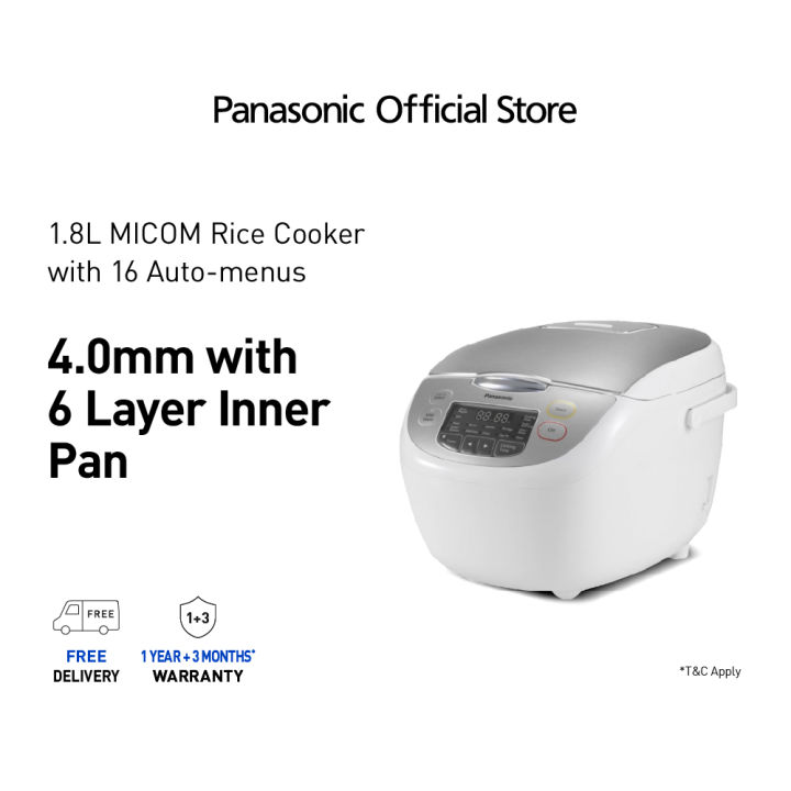 Panasonic SRCX188SSH Fuzzy Logic Rice Cooker (1.8L) Lazada Singapore