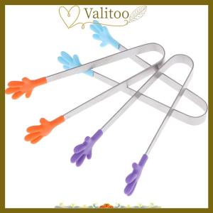 [Valitoo] ที่คีบน้ำแข็งทำจากซิลิโคนสำหรับทำอาหารในครัวที่คีบสลัดบาร์บีคิวแบบใช้มือ