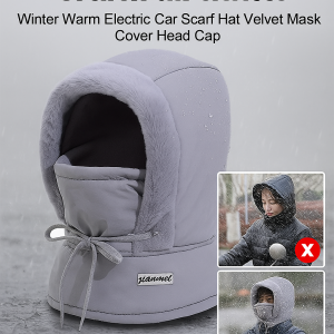 Winter Warm Car Electric Car Scarf Hat