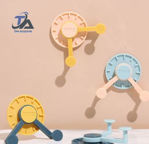 TAC RT104 Gantungan tempel dinding bentuk Time dengan 2 pengait hook magic rotasi 360