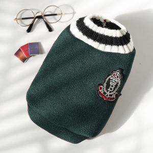 Warm Dog Clothes for Small Medium Dogs College Style Cat Sweater Pet Clothing for Chihuahua Bulldogs Puppy Costume Coat
