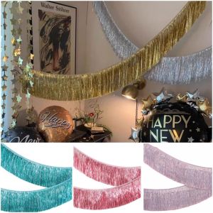 GOUPO Metallic Tinsel Drizzle Garland Encryption Multicolor Tassel String Creative Background Ornament Glitter Fringe Birthday Decoration