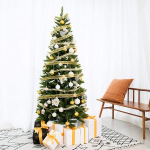 Pencil pole Christmas tree Green Pointed Slender tree 5ft 6ft 7ft 8ft Slim Christmas tree decoration for Home.Garden.Party.School.Shopping Mall.Bar.Hotel and any place