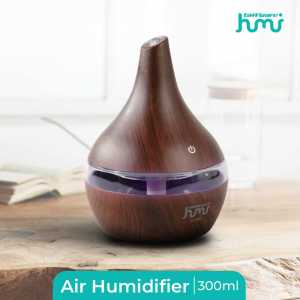 COD Taffware HUMI Air Humidifier Ultrasonic Wood Grain 300ml - K-H98 / pewangi pelembab semua ruangan desain kayu unik elegan portable kamar sekaligus lampu tidur RGB di cas untuk flu batuk pilek menyegarkan menyejukkan baru terlaris austetic tren viral