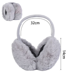Solid Color Soft Plush Ear Warmer Winter Warm Earmuffs Fashion Ear Cover Outdoor Cold Protection Ear-Muffs Folding Earflap Women Accessories