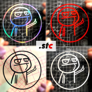 (isi 03) Sticker Cutting FUCEK Lucu Motor & Mobil | Setiker Meme Middle Finger Sticker Logo Stiker Lucu