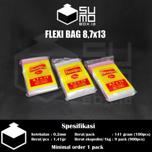Kantong plastik klip 87x13 isi 100pcs clip ziplock zipper pouch kantong plastik klip emas obat saus