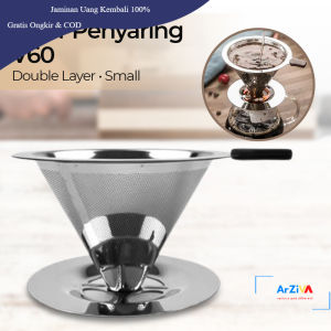 Ueinsang Saringan Kopi Stainless Steel Filter V60 Double Layer Small - F-401T