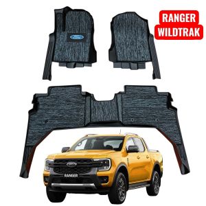 RANGER 23+ Thảm lót sàn MAXXCAR nhựa TPE  đúc 5D cho xe FORD RANGER/RAPTOR/WILDTRACK + Rối Logo.