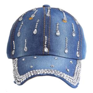 หมวกเบสบอลที่ไม่ซ้ำกันหมวกวัยรุ่นพลอยเทียมสำหรับอุปกรณ์ประกอบฉากการเดินทางภาพอัญมณีที่สะดุดตาหมวกตกปลา